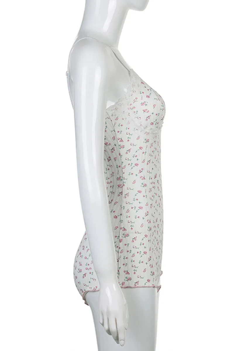 JL0206 Floral Camisole Rompers