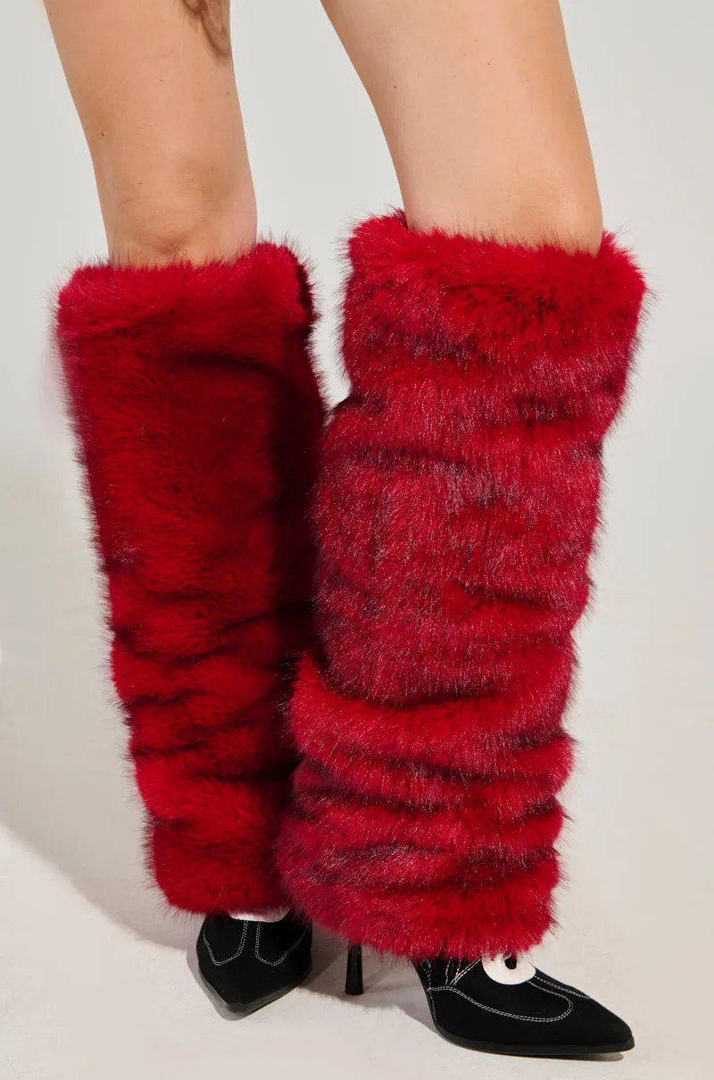 JOVI FAUX FUR THIGH WARMERS