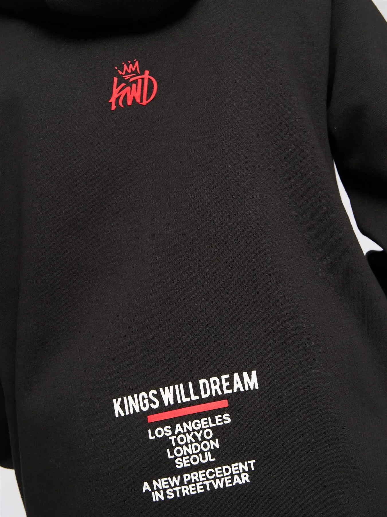 Kids Tagged Hoodie Black