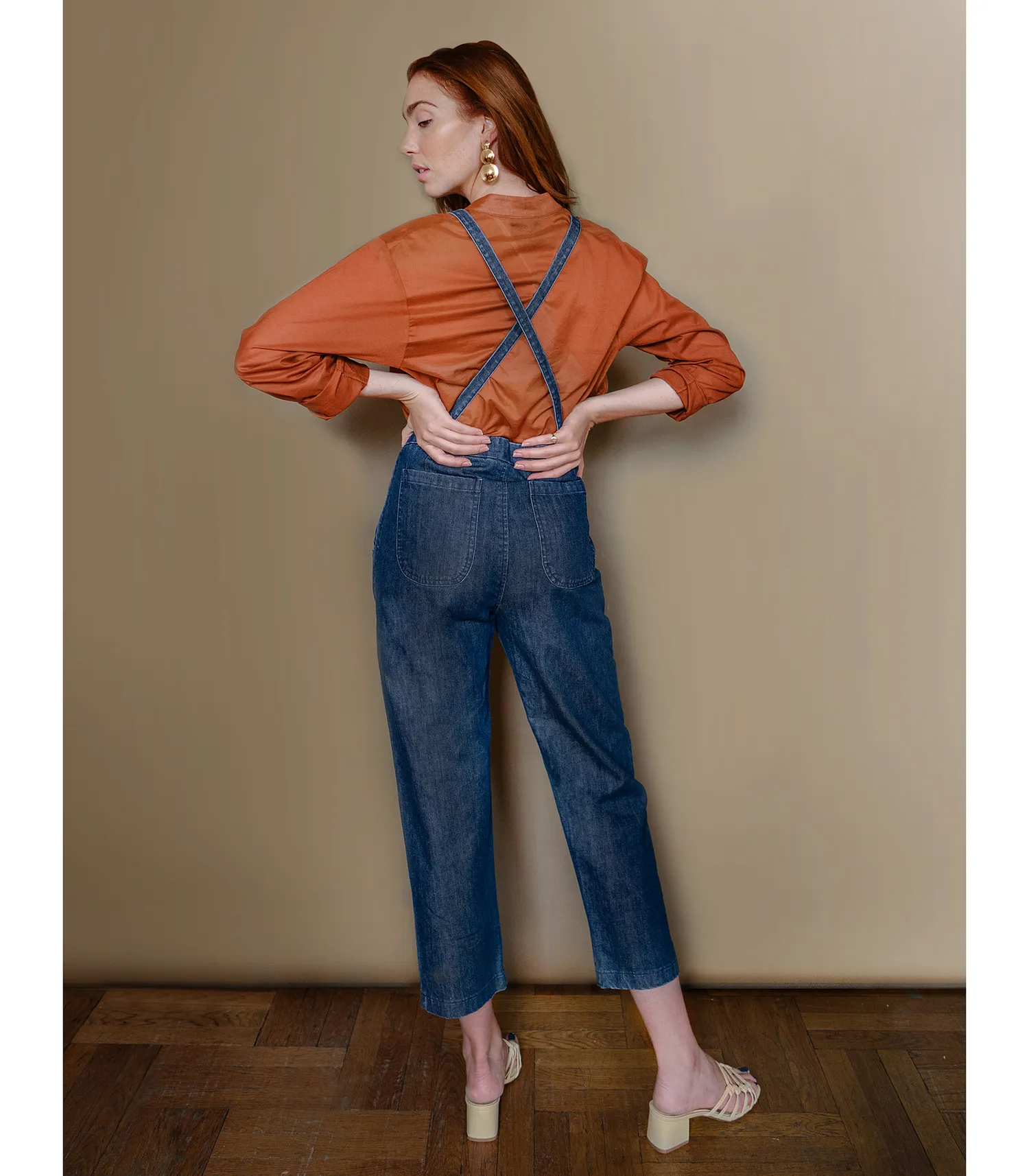 Knot Overalls in Dark Indigo