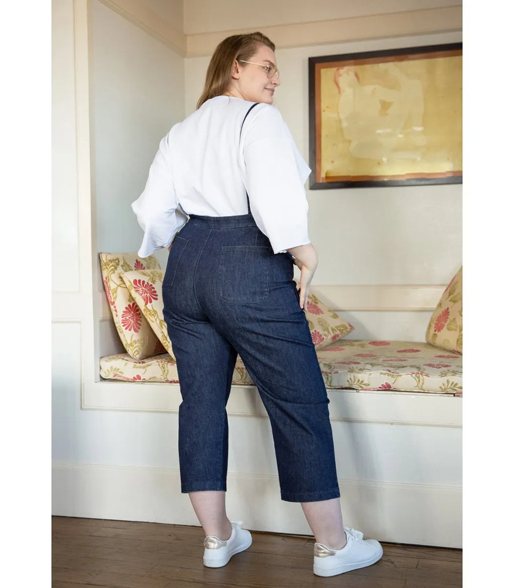 Knot Overalls in Dark Indigo