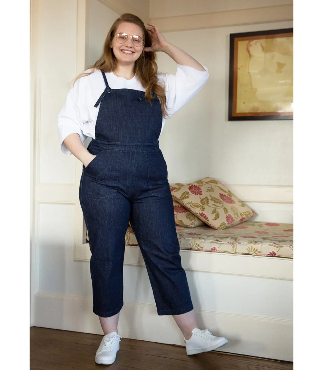 Knot Overalls in Dark Indigo