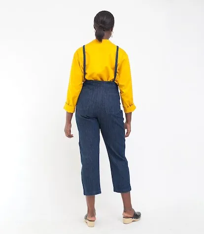Knot Overalls in Dark Indigo