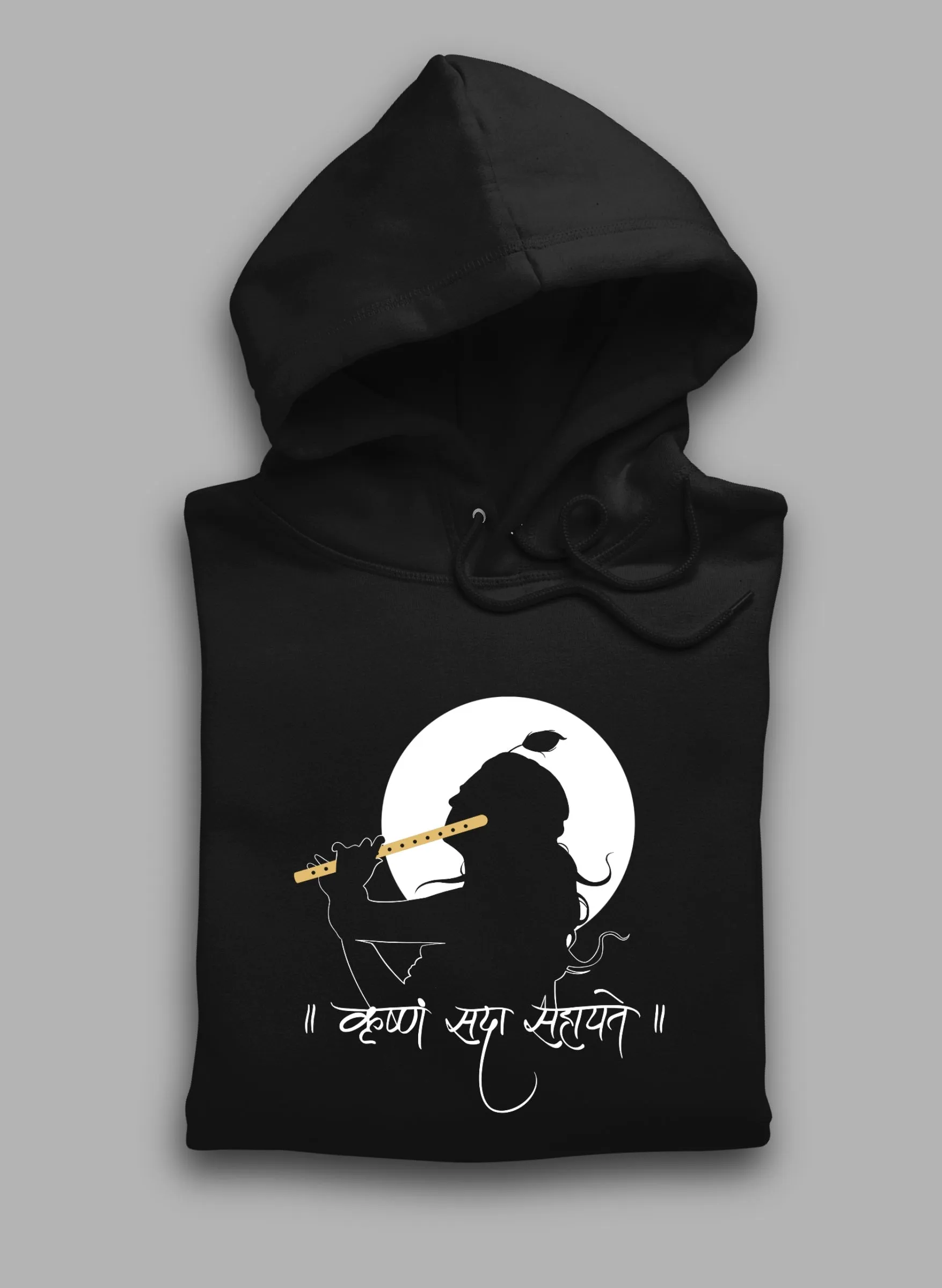 KRISHNA Black Winter Hoodie