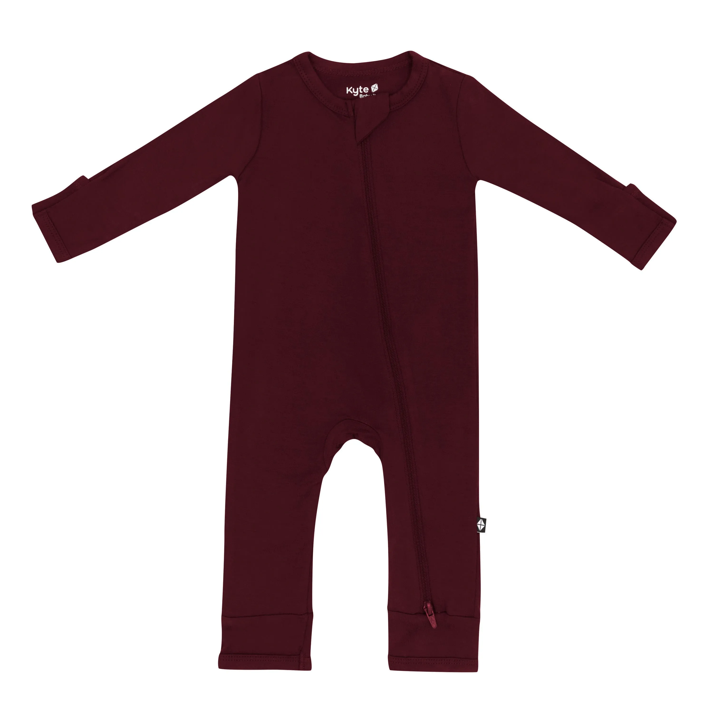 Kyte Baby Zippered Romper - Burgundy