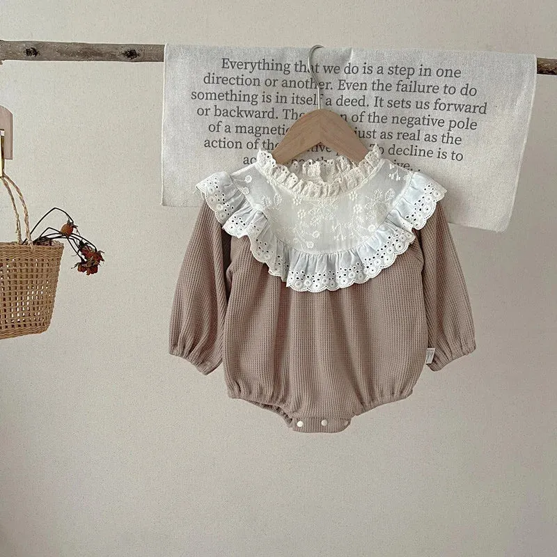 Lace and Waffle Romper