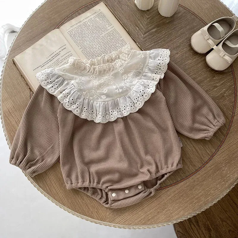Lace and Waffle Romper