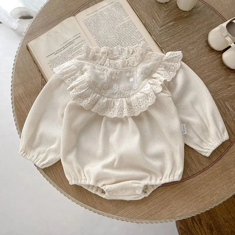 Lace and Waffle Romper