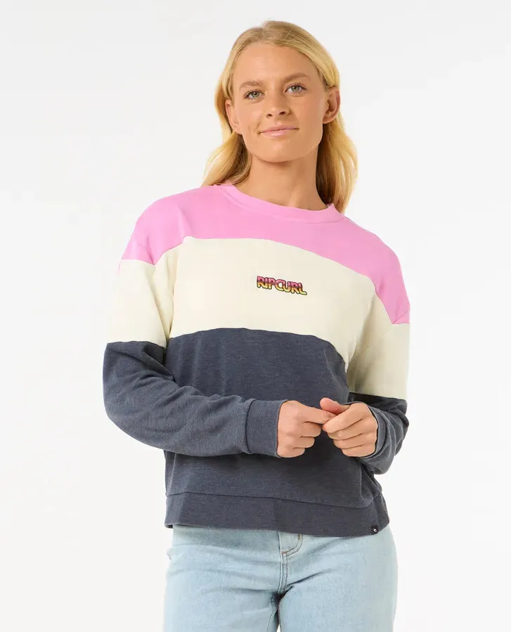 Las Dalias Colour Block Crew - Navy