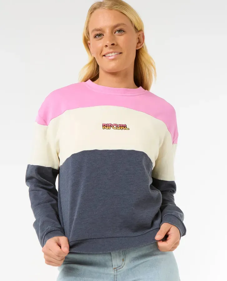 Las Dalias Colour Block Crew - Navy