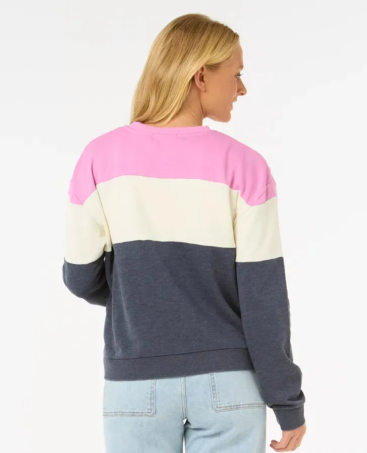 Las Dalias Colour Block Crew - Navy