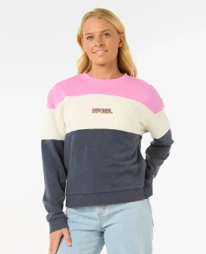 Las Dalias Colour Block Crew - Navy
