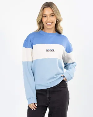 Las Dalias Colourblock Crew - Oatmeal Marle