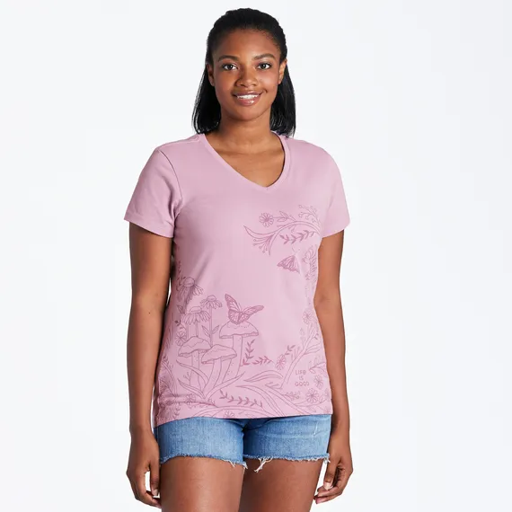 Life is Good Women's Wildflower Meadow Crusher Vee