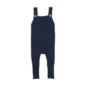 Lil Legs Knit Boys Overalls - Navy