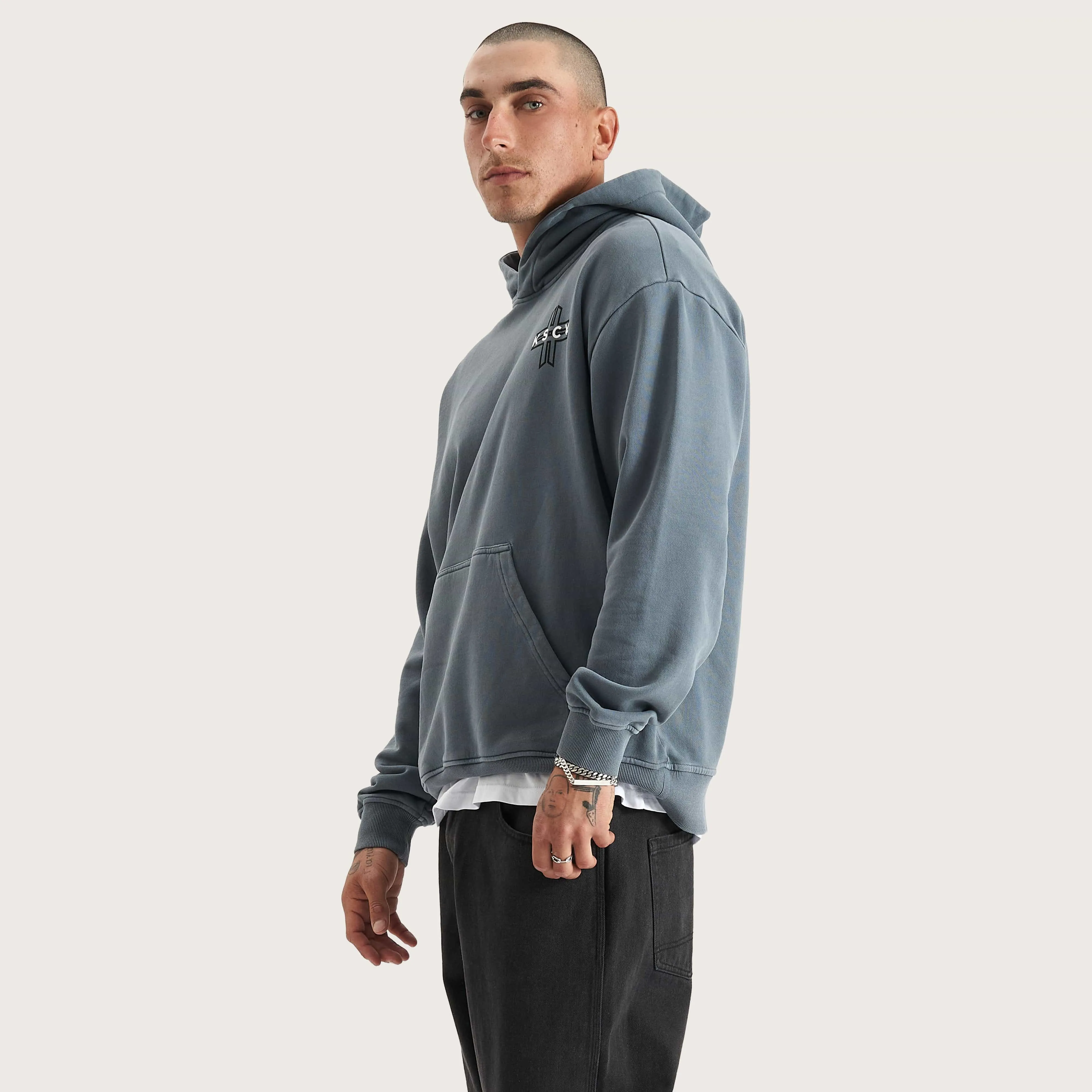 Lonepine Relaxed Hoodie Pigment Stormy Weather