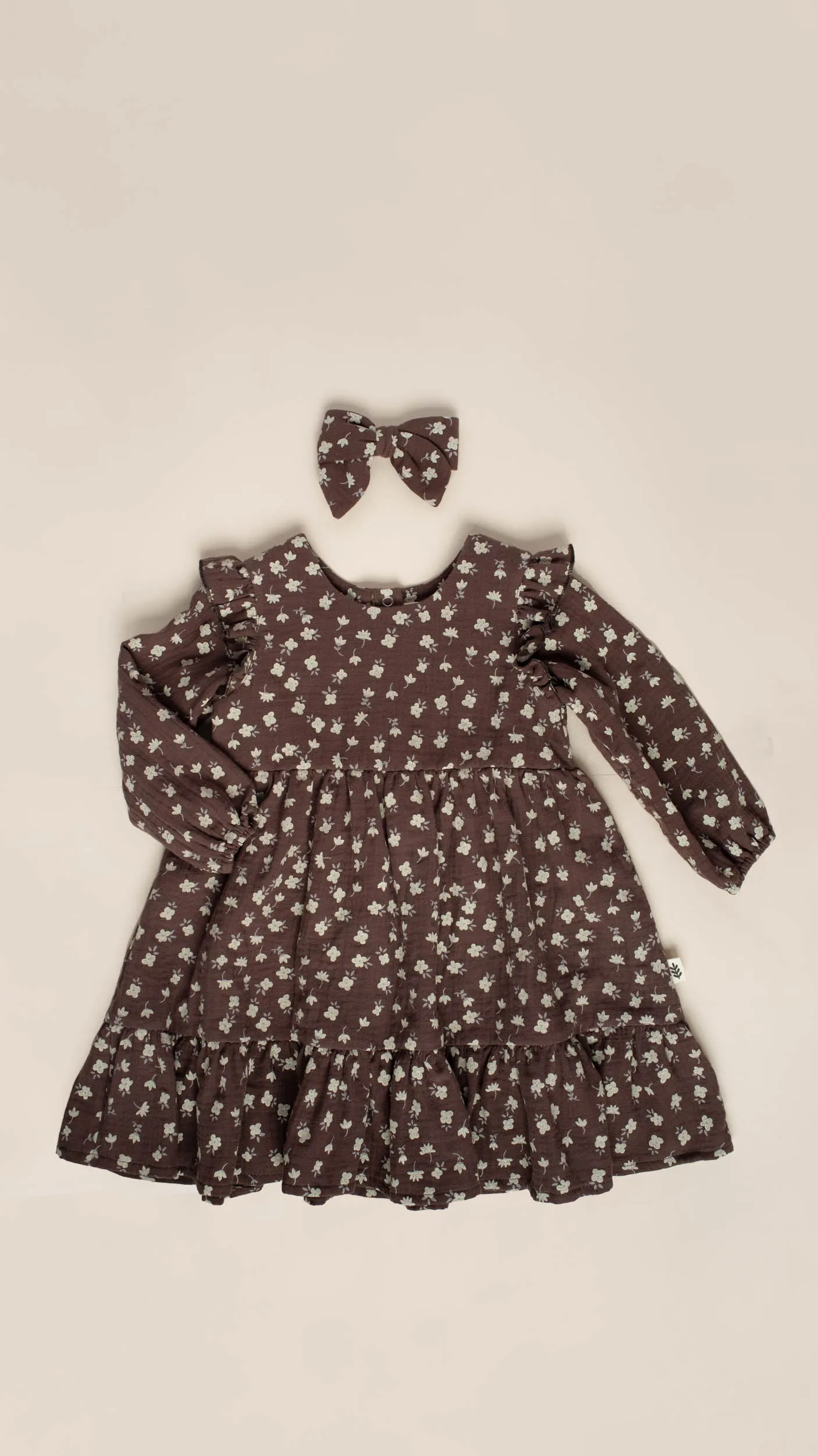 Longsleeve Ruffle Dress - Daphne - 2-3 to 8-9