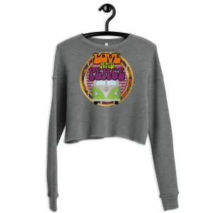 Love, Peace & Festival Crop Sweatshirt