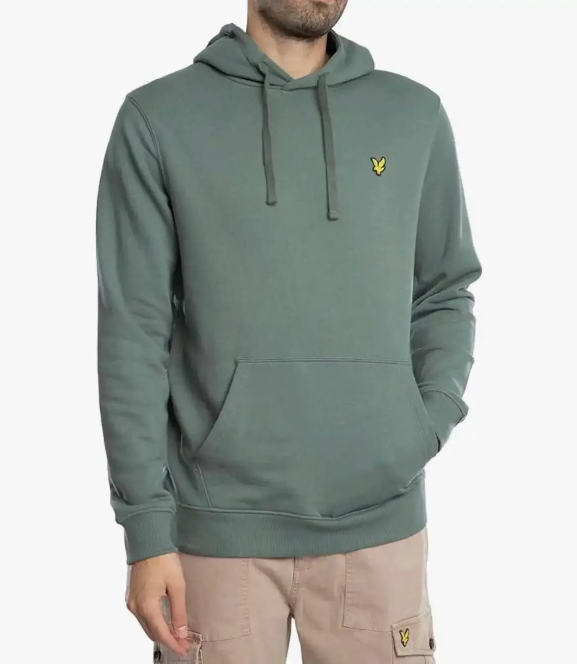 Lyle & Scott Mens Pullover Hoodie Green Mercurial