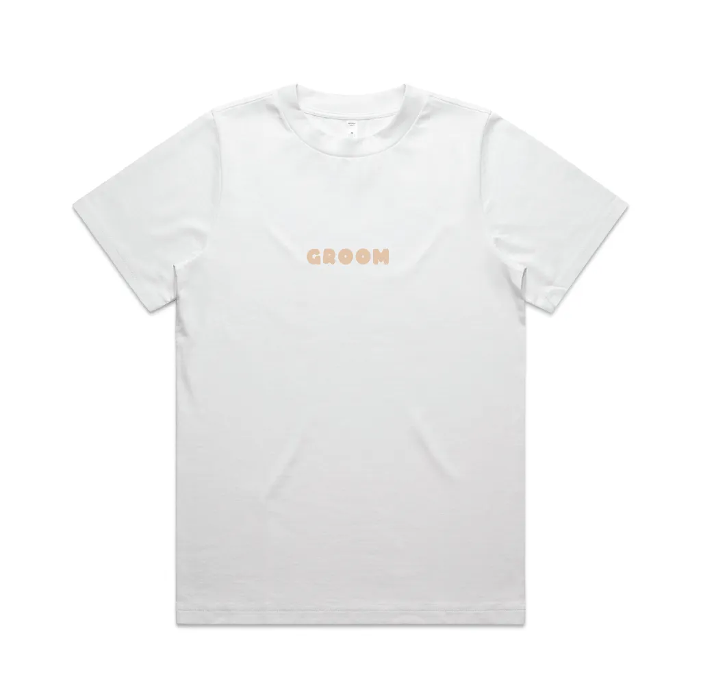 Married As Tee | Beige on White