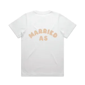 Married As Tee | Beige on White