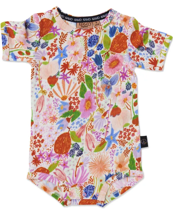 Meandering Meadow Organic SS Romper