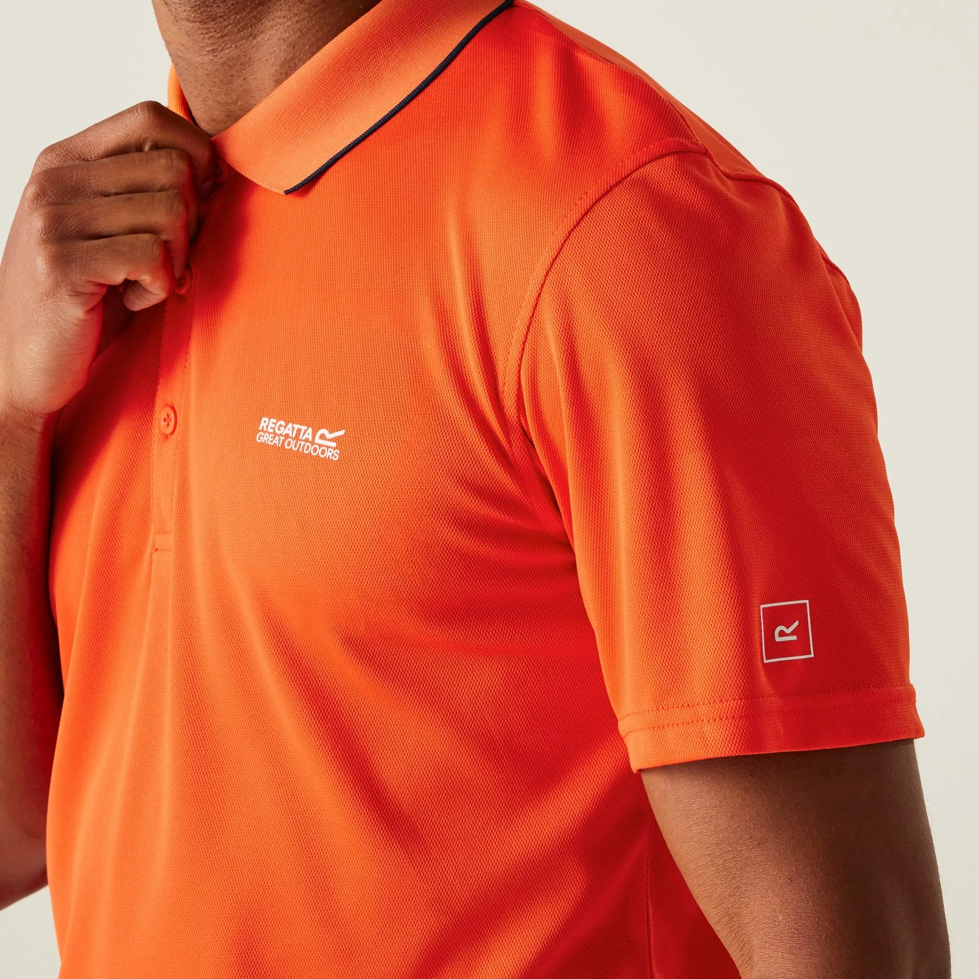 Men's Maverick V Active Polo Shirt | Tangerine Tango