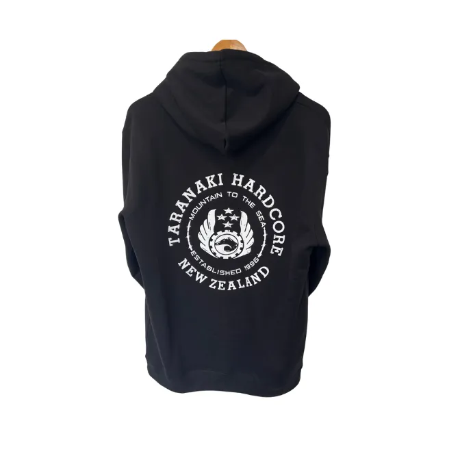 Mens Mountain To Sea Hoodie - Black/White