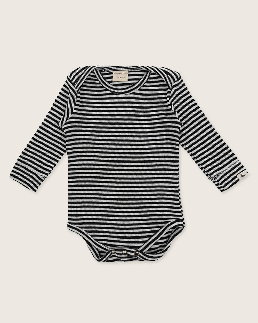 Multicolour Stripe Print Rib Bodysuit
