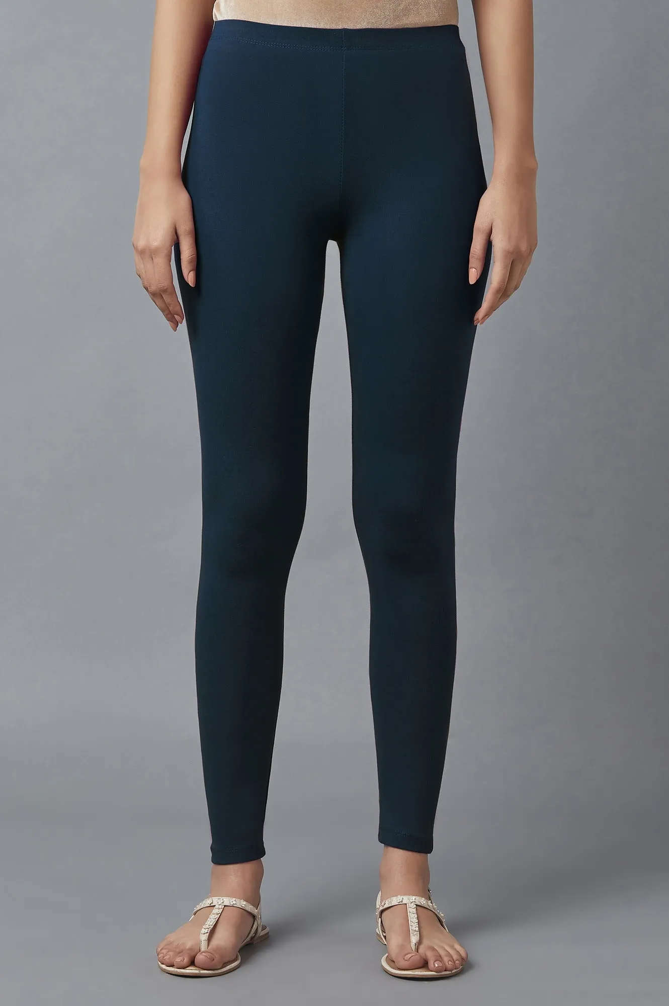 Navy Blue Cotton Lycra Tights