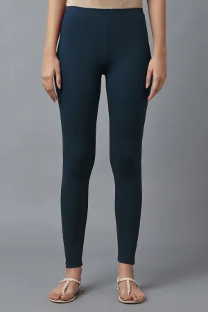 Navy Blue Cotton Lycra Tights