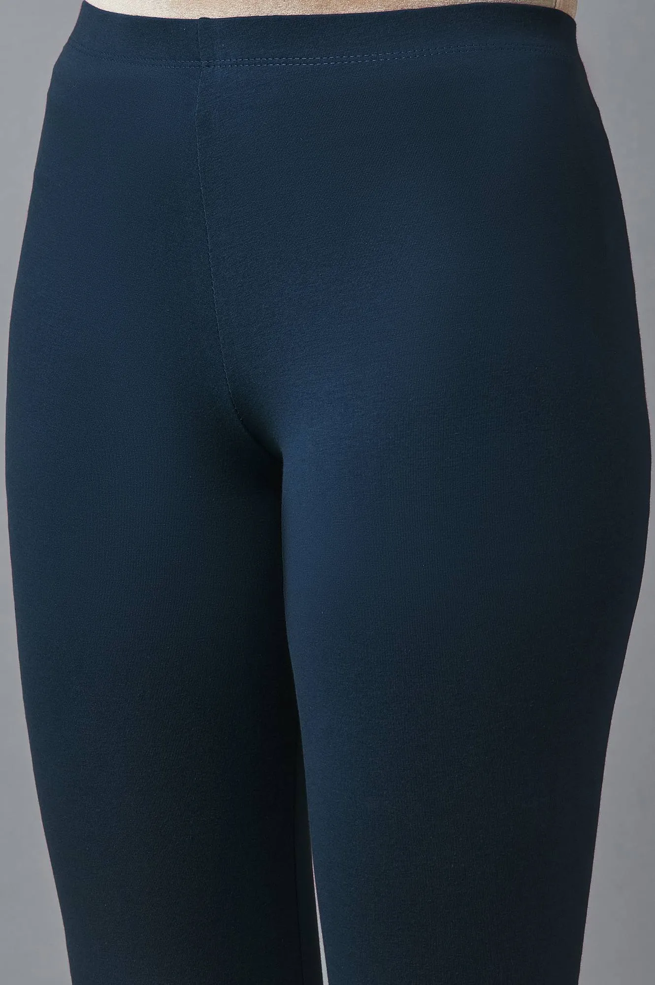 Navy Blue Cotton Lycra Tights