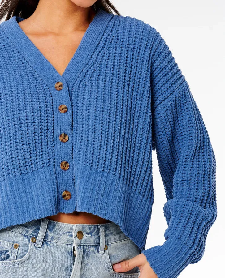 Neon Isles Cardigan - Blue Grey