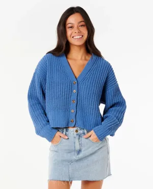 Neon Isles Cardigan - Blue Grey