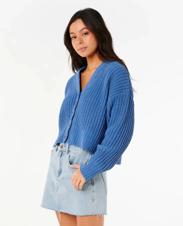 Neon Isles Cardigan - Blue Grey