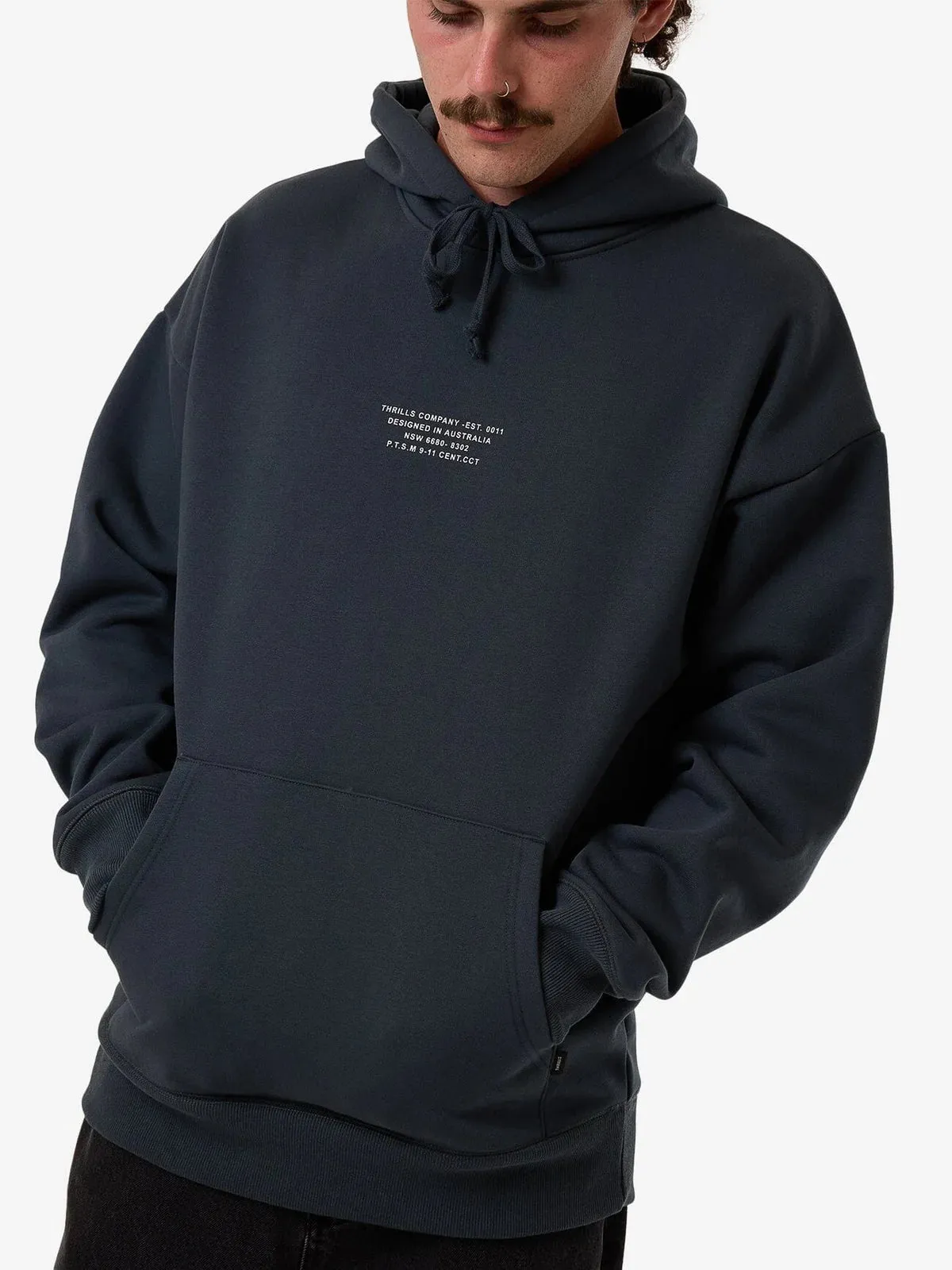 New Issue Slouch Pull On Hood Petrol