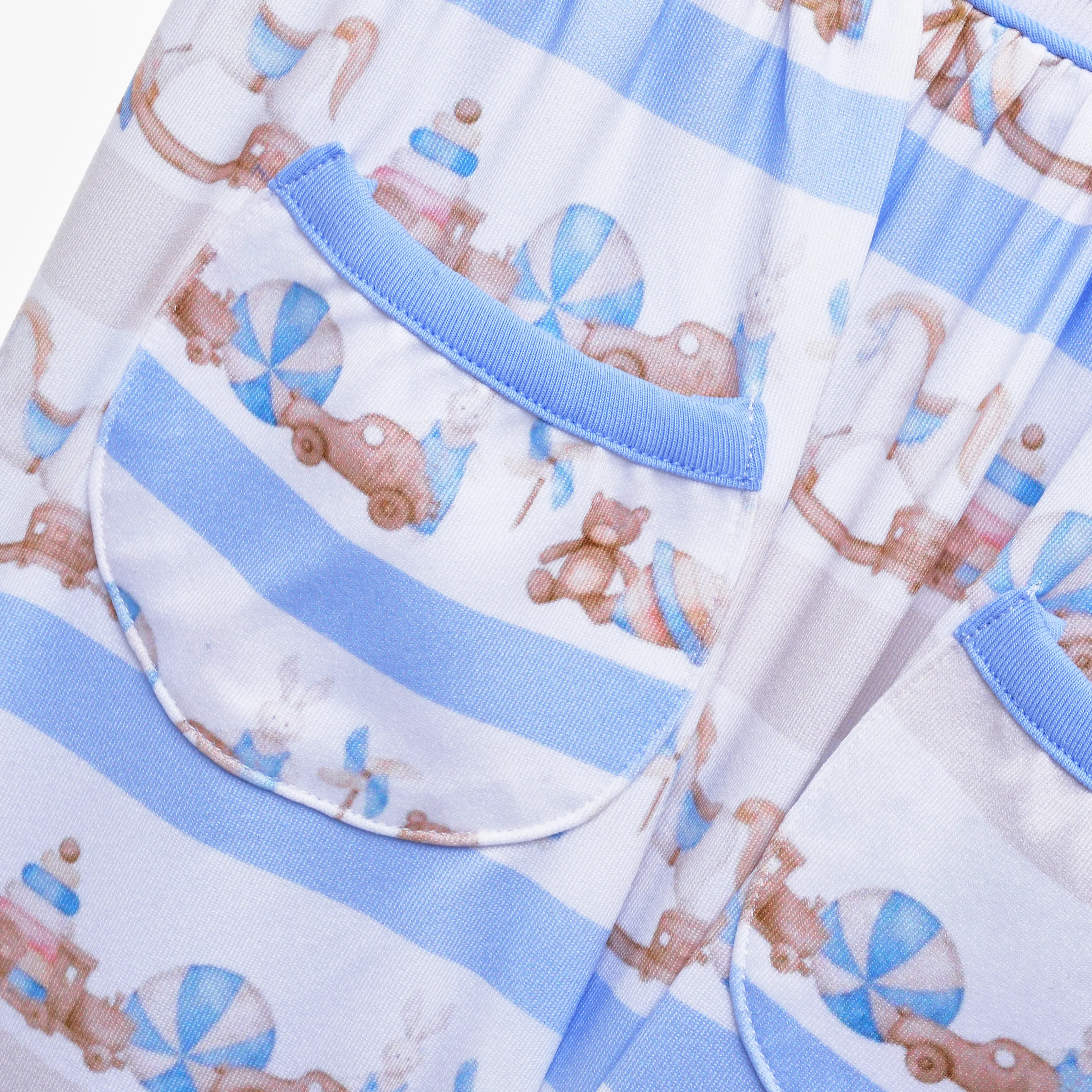 Ocean Baby Boys Smocked Toy Rocking Horse Sleepsuit & Bib Set (NB-12M)