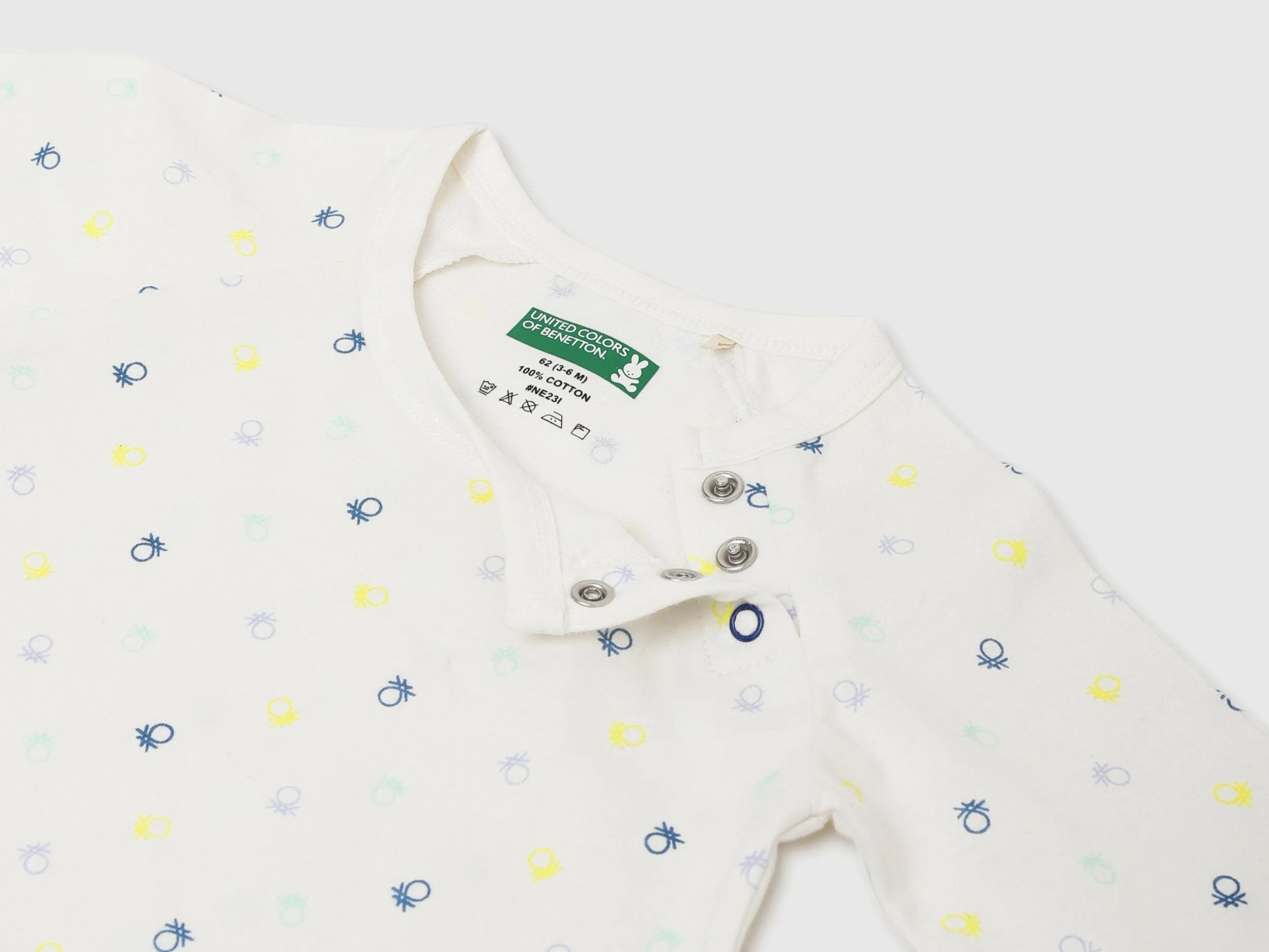 Pack of 2 100% Cotton Round Neck Full Sleeves Baby Rompers