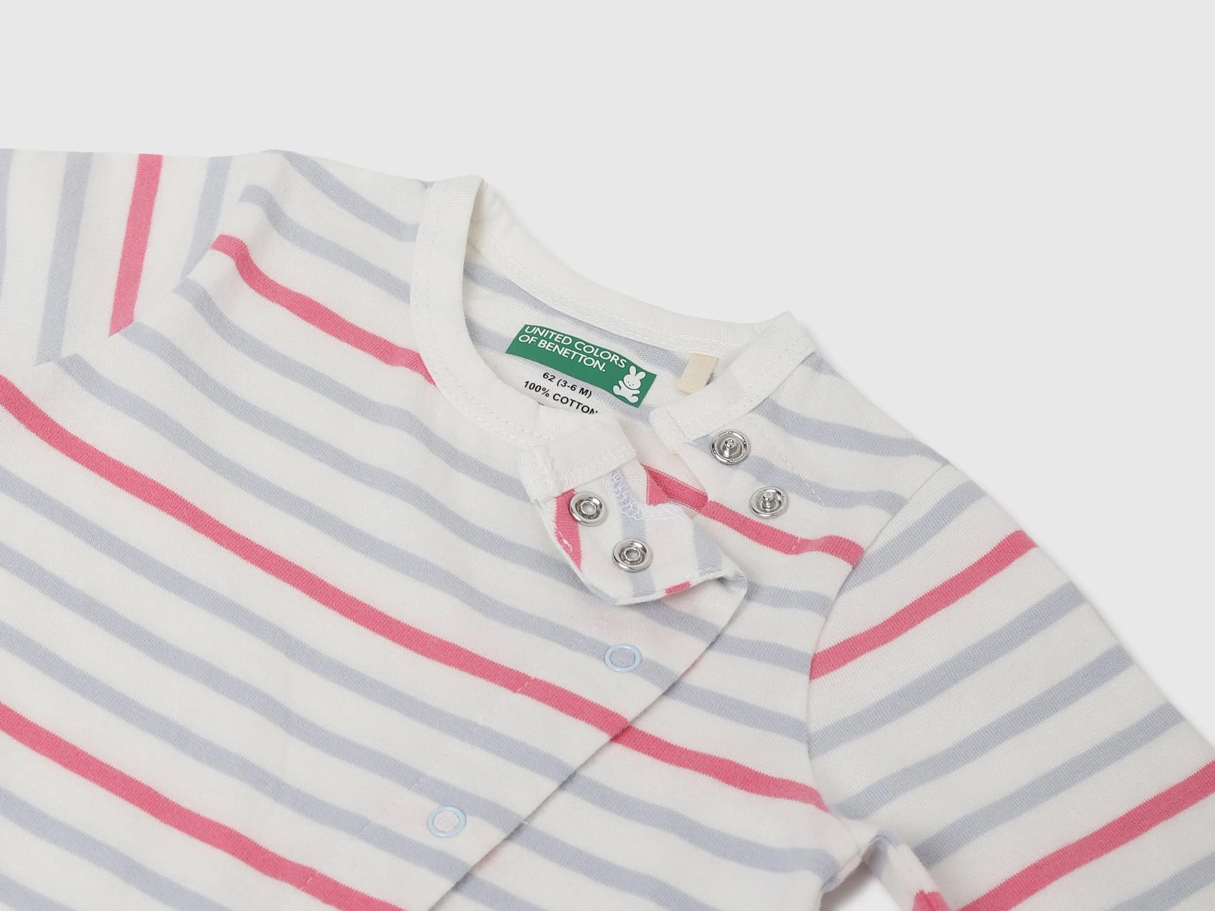 Pack of 2 100% Cotton Round Neck Full Sleeves Baby Rompers