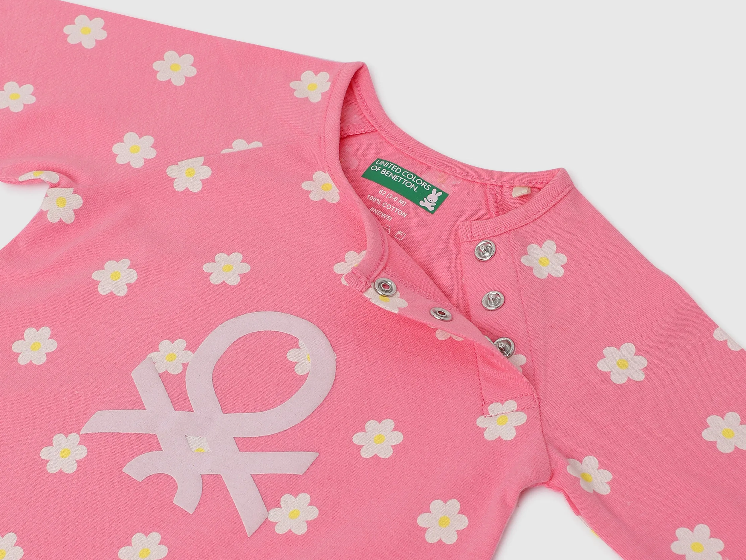 Pack of 2 100% Cotton Round Neck Full Sleeves Baby Rompers