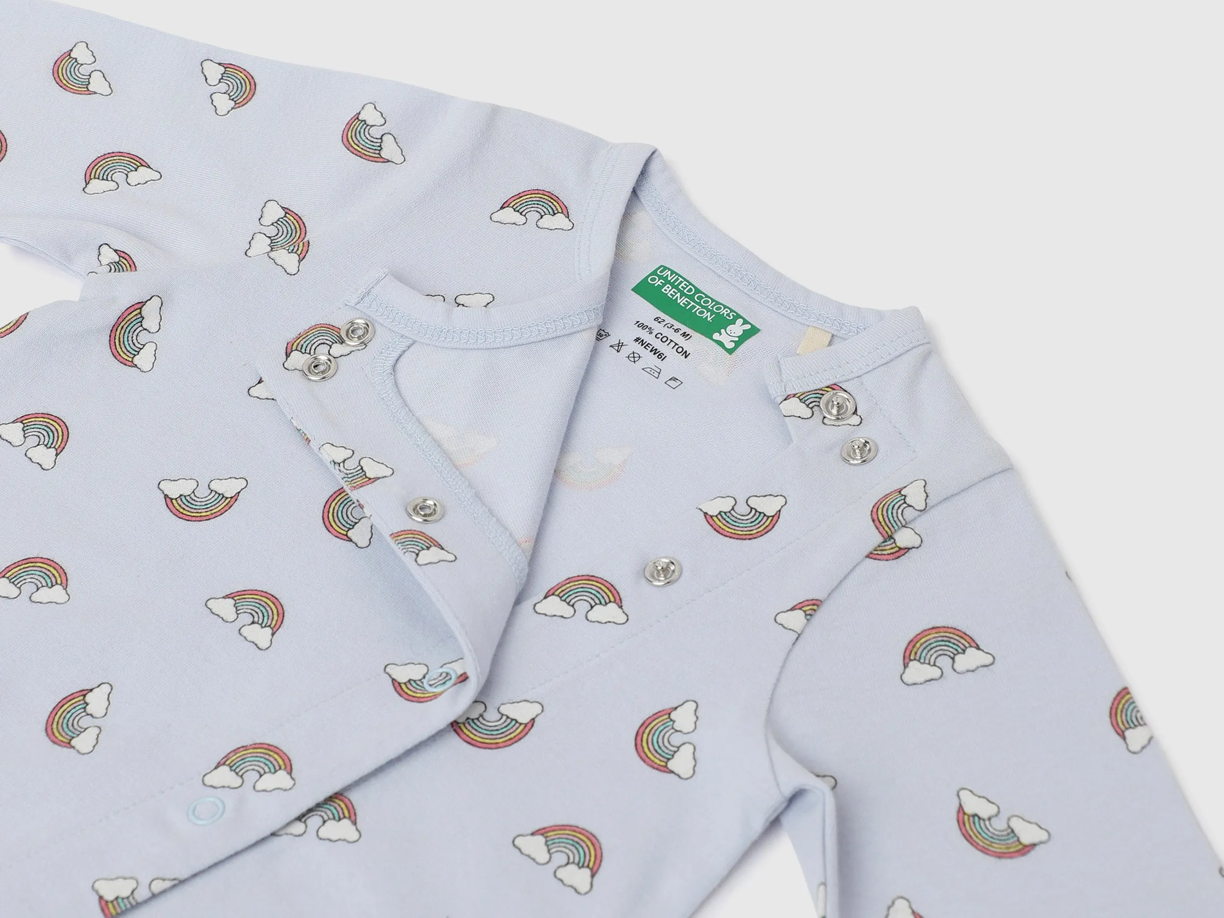Pack of 2 100% Cotton Round Neck Full Sleeves Baby Rompers