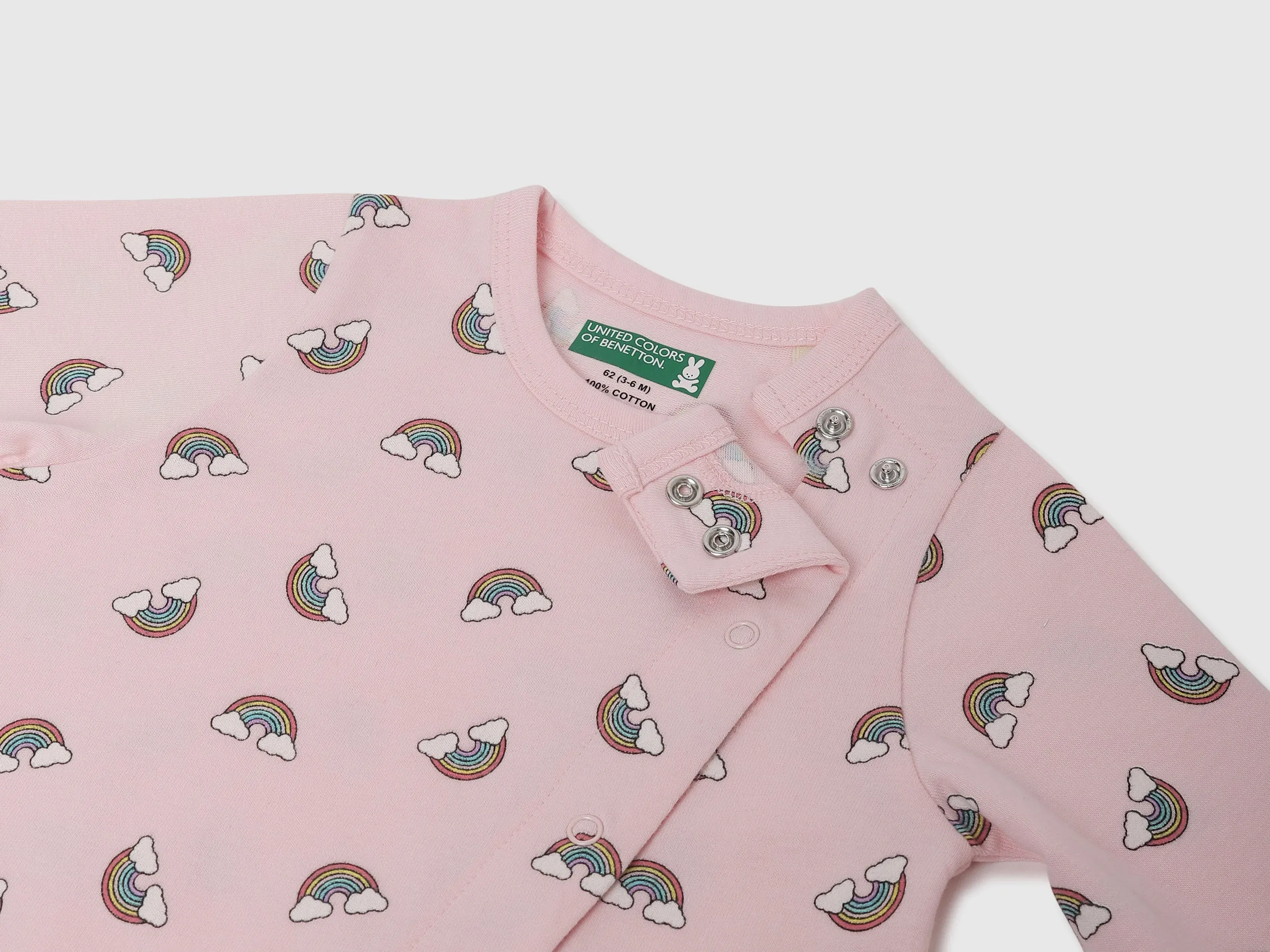 Pack of 2 100% Cotton Round Neck Full Sleeves Baby Rompers