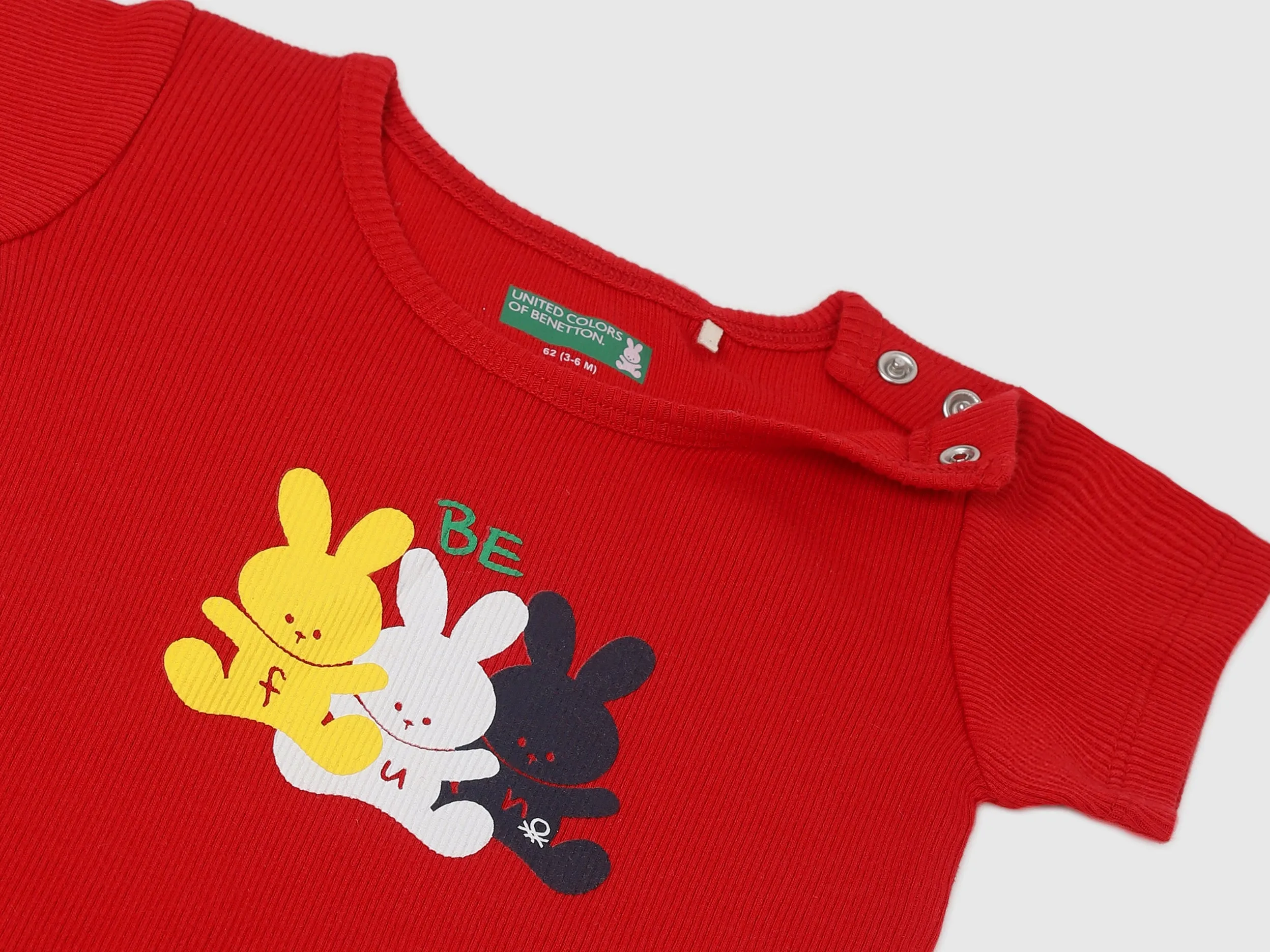 Pack of 2 100% Cotton Round Neck Short Sleeves Baby Rompers