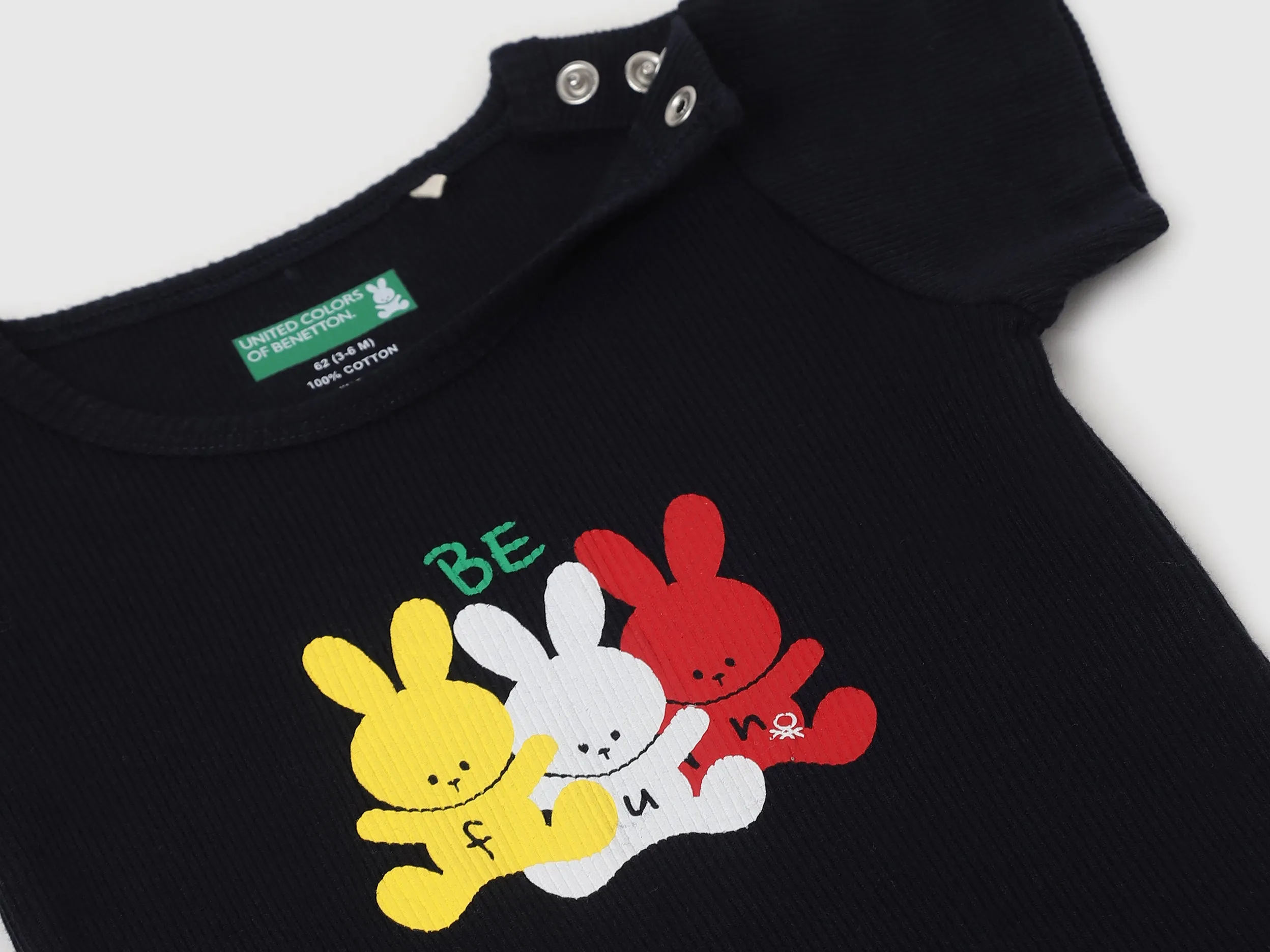 Pack of 2 100% Cotton Round Neck Short Sleeves Baby Rompers