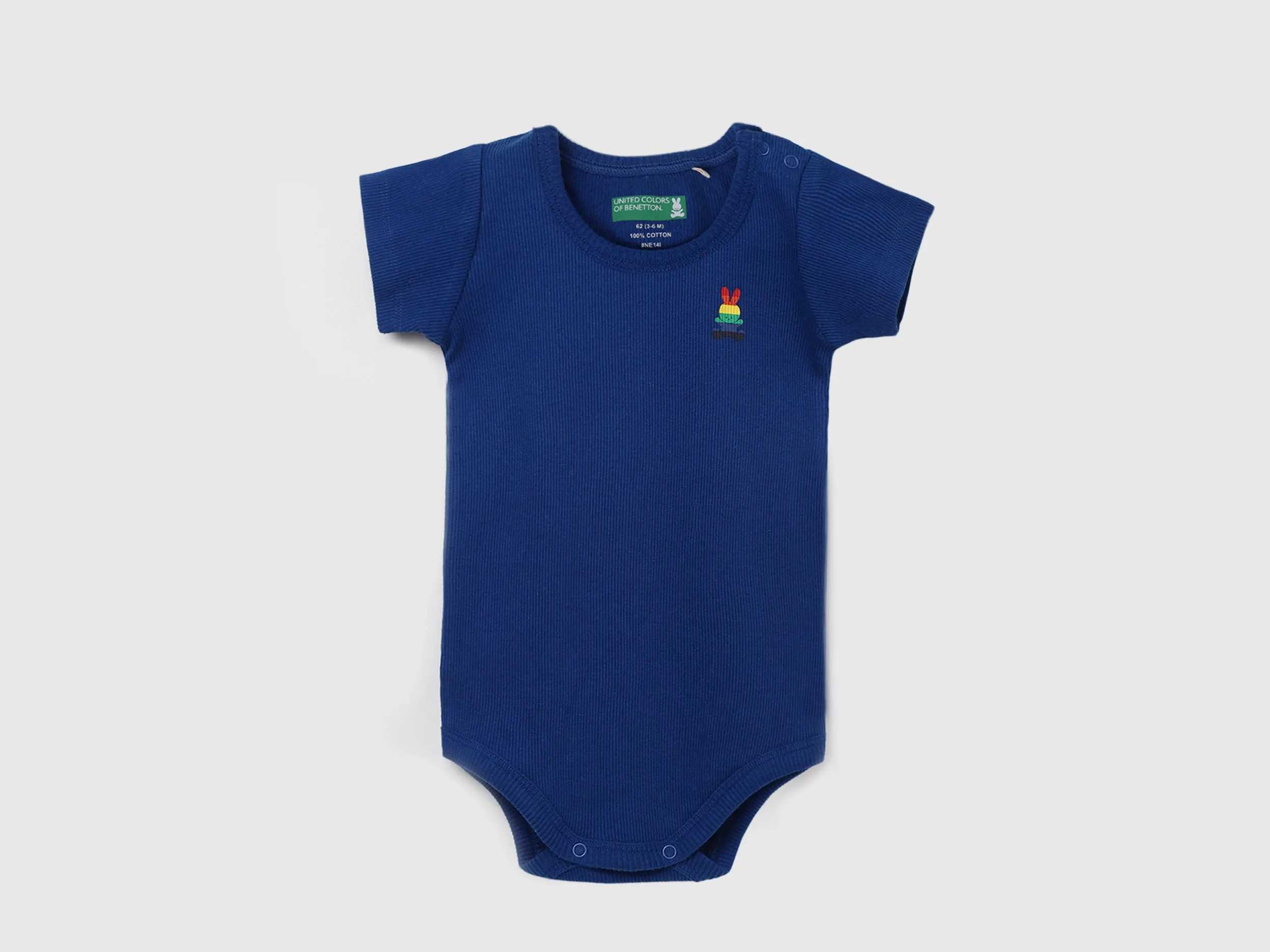 Pack of 2 100% Cotton Round Neck Short Sleeves Baby Rompers