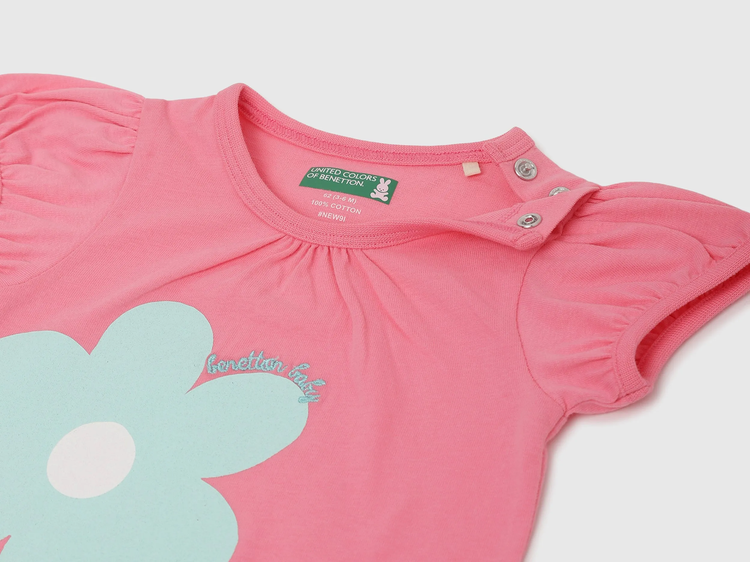 Pack of 2 100% Cotton Round Neck Short Sleeves Baby Rompers