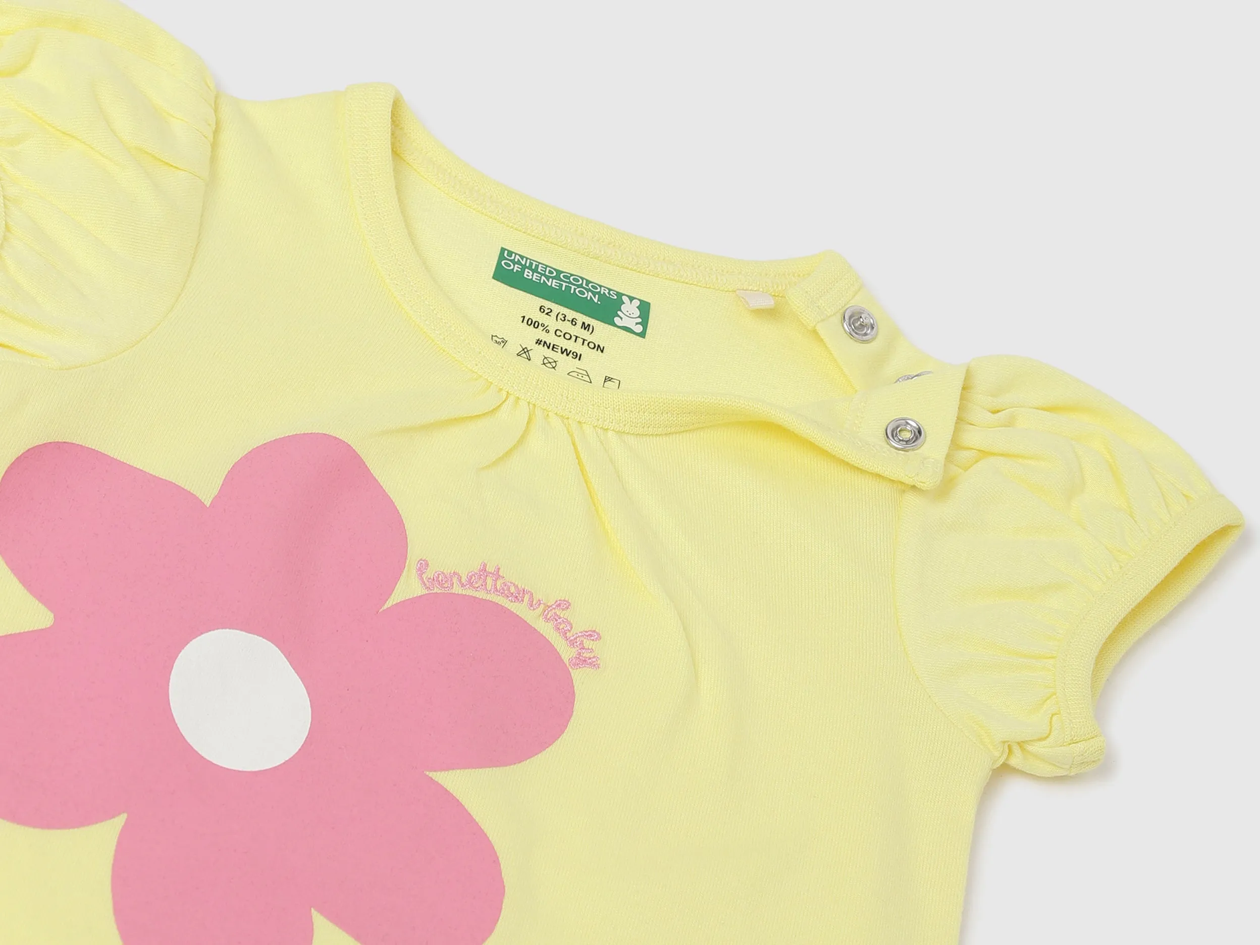 Pack of 2 100% Cotton Round Neck Short Sleeves Baby Rompers