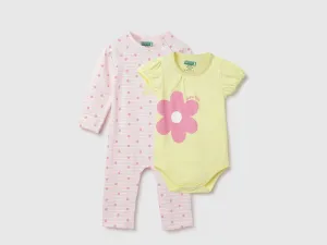 Pack of 2 Regular Fit Round Neck Printed Romper