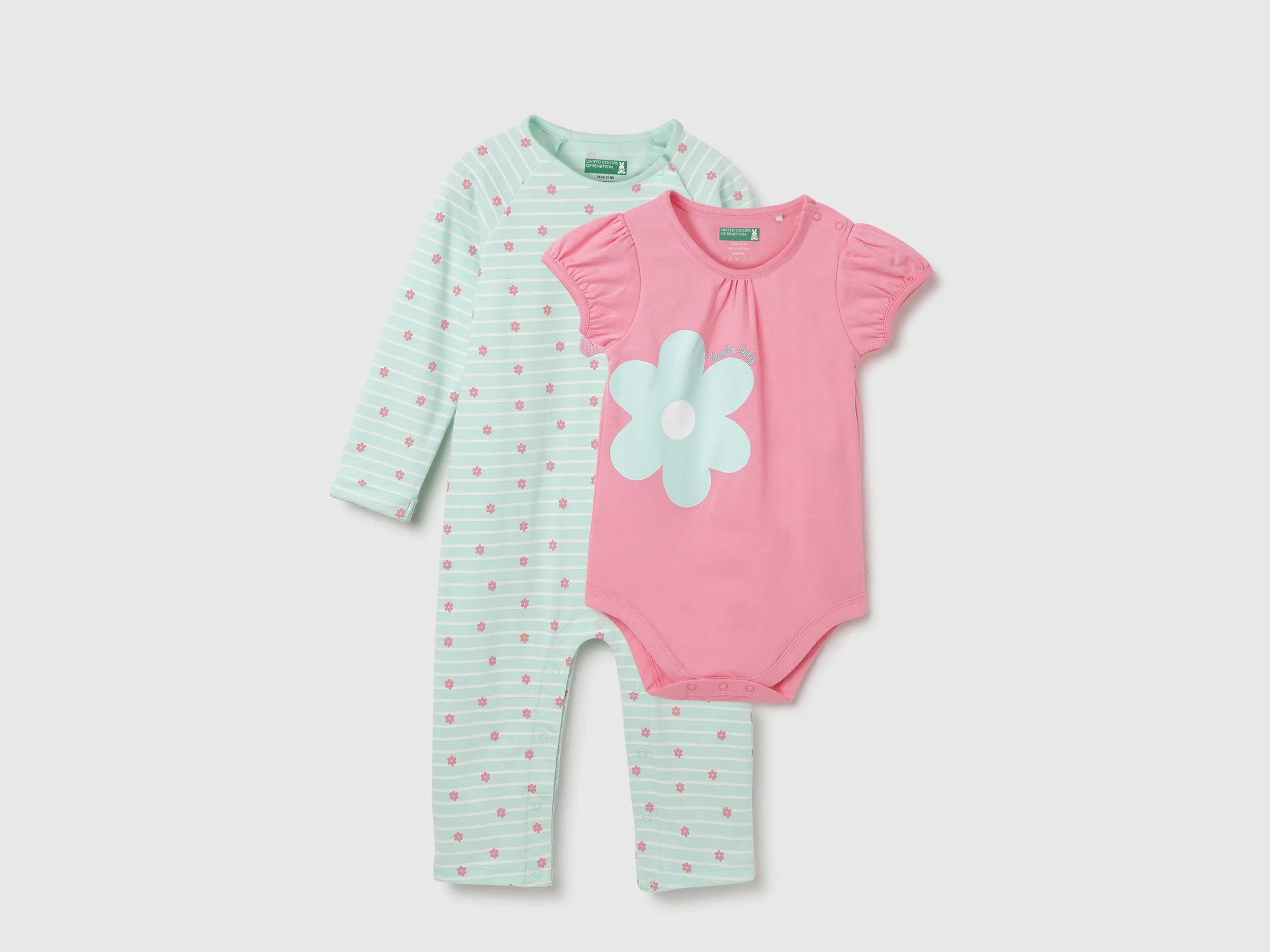 Pack of 2 Regular Fit Round Neck Printed Romper