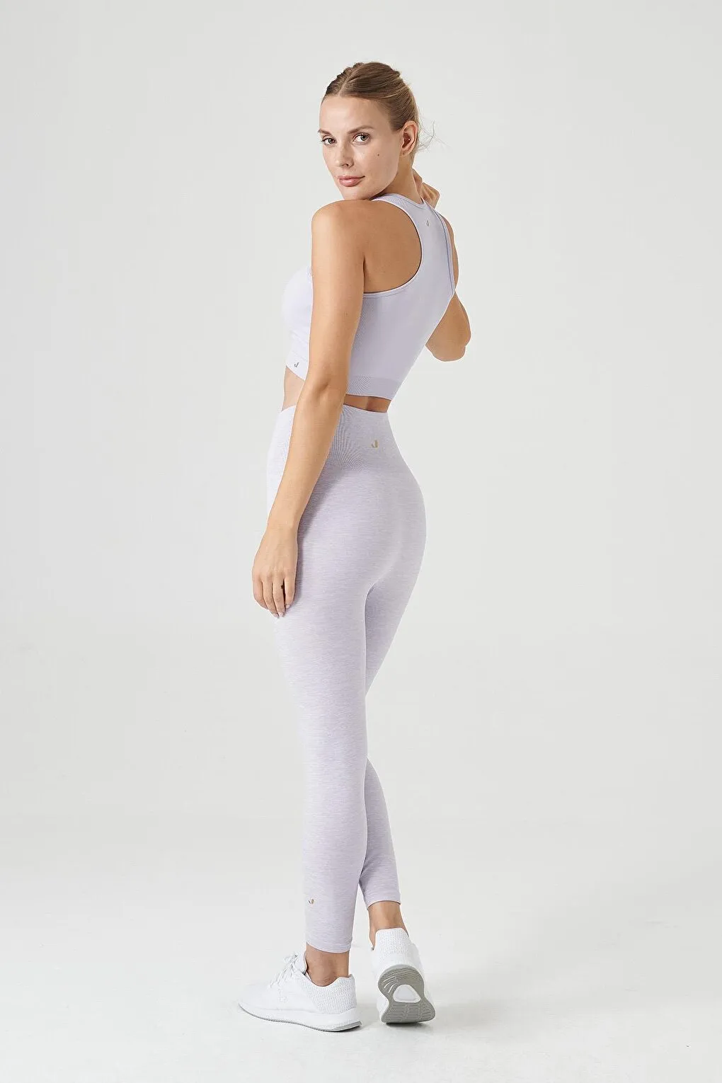 Palmi Melange Patterned High Waist Tights Light Purple